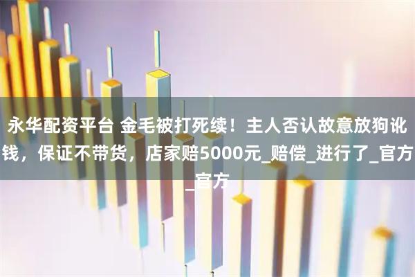 永华配资平台 金毛被打死续！主人否认故意放狗讹钱，保证不带货，店家赔5000元_赔偿_进行了_官方