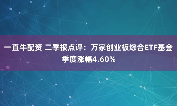 一直牛配资 二季报点评：万家创业板综合ETF基金季度涨幅4.60%